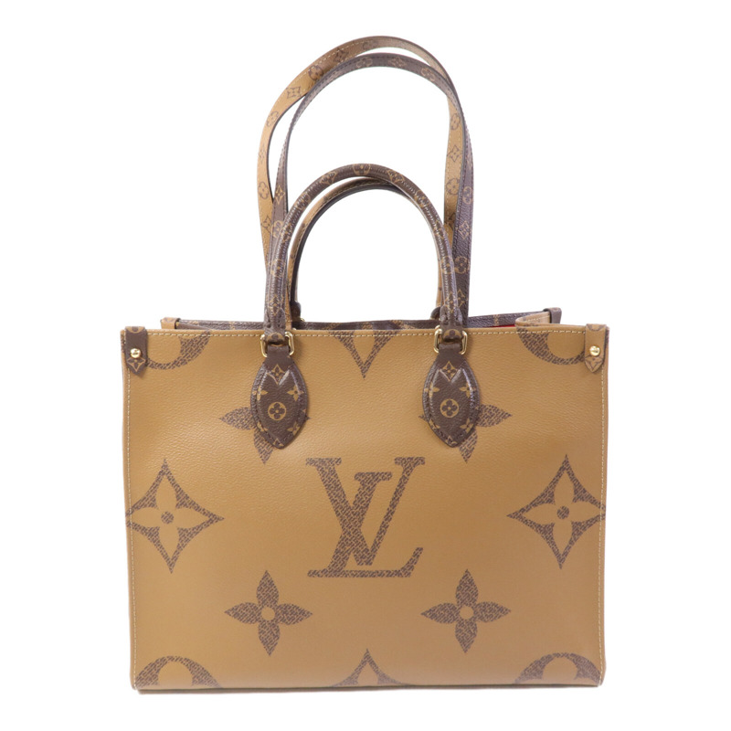 LOUIS VUITTON Monogram Giant On The Go MM金扣手挽肩背兩用袋-1