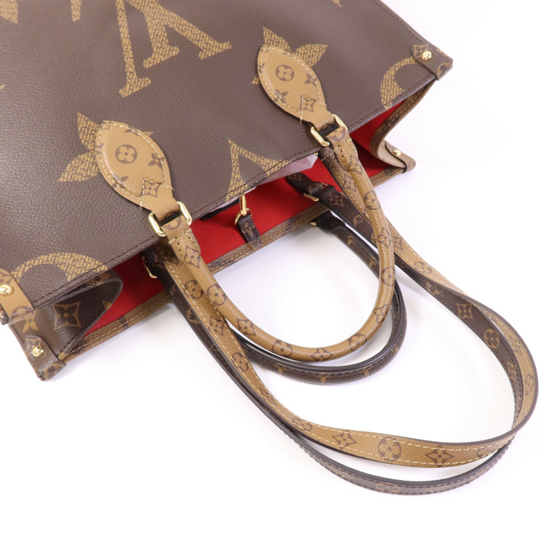 LOUIS VUITTON Monogram Giant On The Go MM金扣手挽肩背兩用袋-8