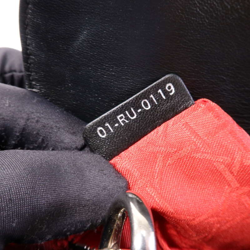 Dior 羊皮皮革Lady Dior Small銀扣手挽袋-7