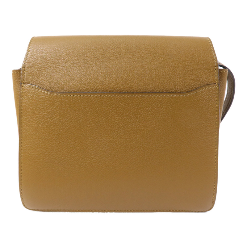 HERMES Evercolor皮革Roulis Mini銀扣肩背袋Alezan-1