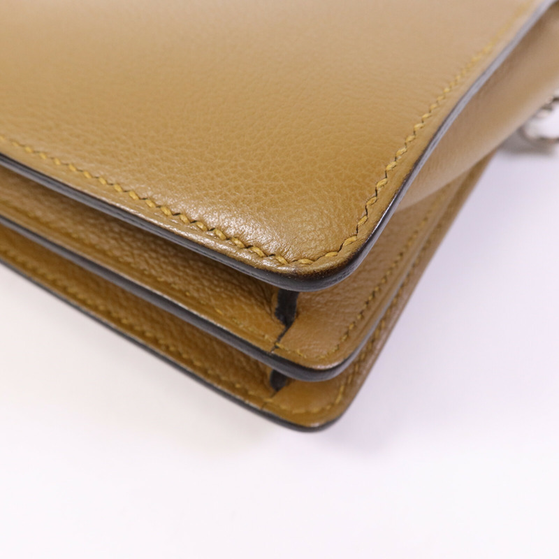 HERMES Evercolor皮革Roulis Mini銀扣肩背袋Alezan-12