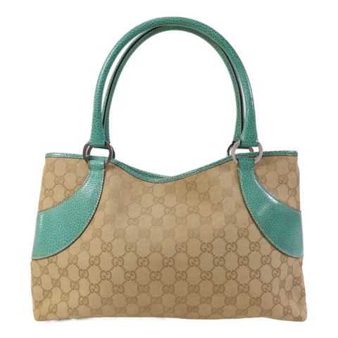 GUCCI 帆布Shoulder Bag銀扣手挽袋