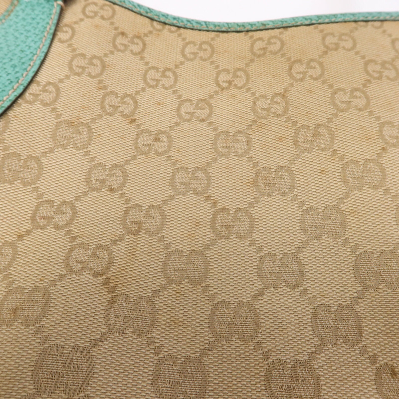 GUCCI 帆布Shoulder Bag銀扣手挽袋-16