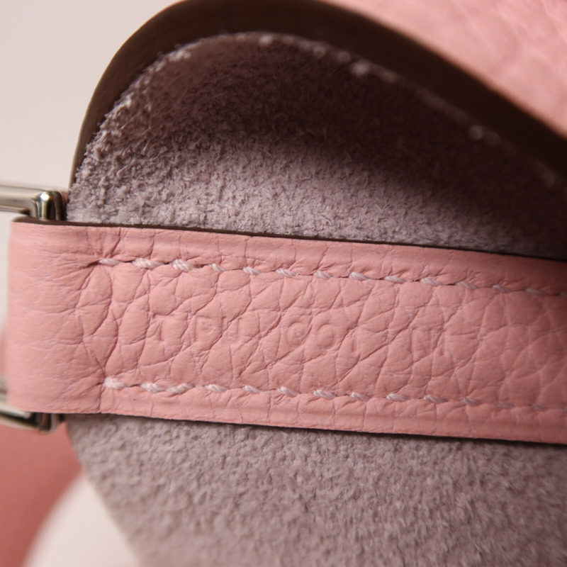 HERMES Clemence皮革Picotin MM銀扣手挽袋Rose Sakura-6