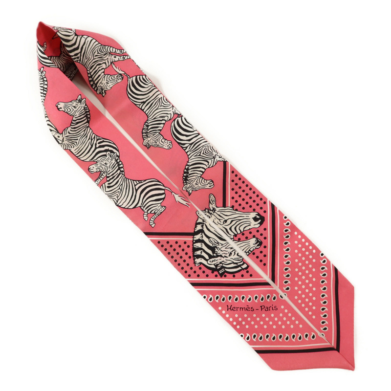 HERMES 絲質Twilly絲巾-3