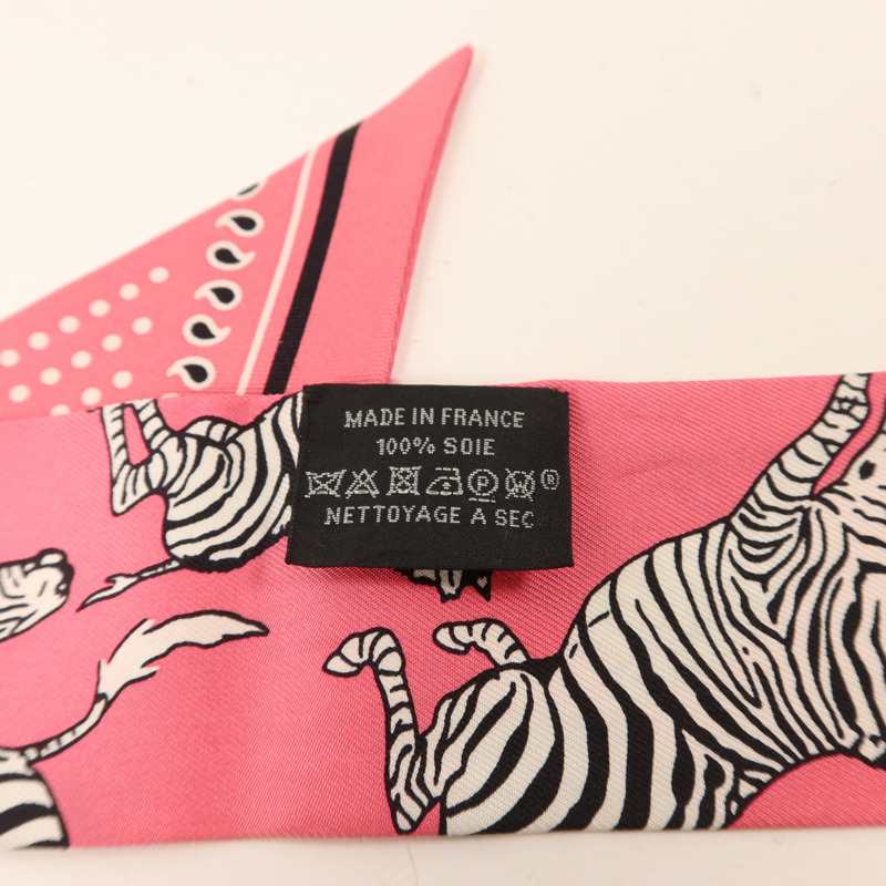 HERMES 絲質Twilly絲巾-6