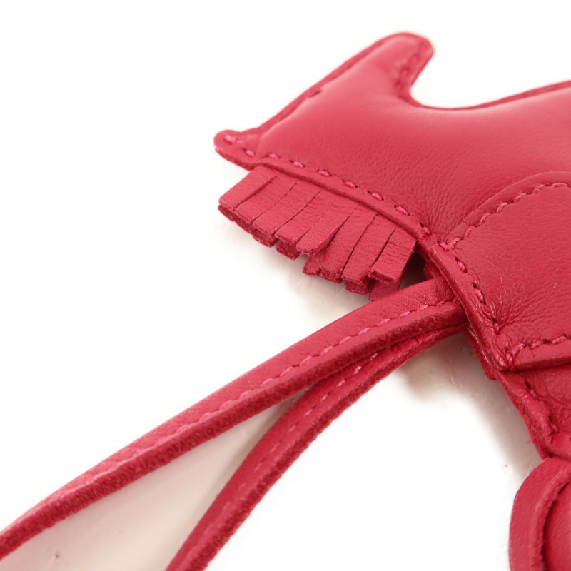 HERMES Milo皮革Rodeo PM掛飾Framboise-3