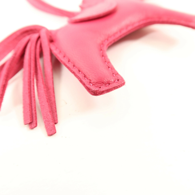 HERMES Milo皮革Rodeo PM掛飾Framboise-6