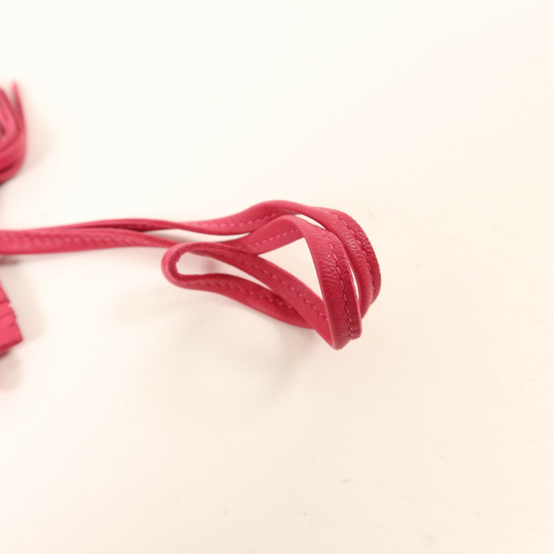 HERMES Milo皮革Rodeo PM掛飾Framboise-7