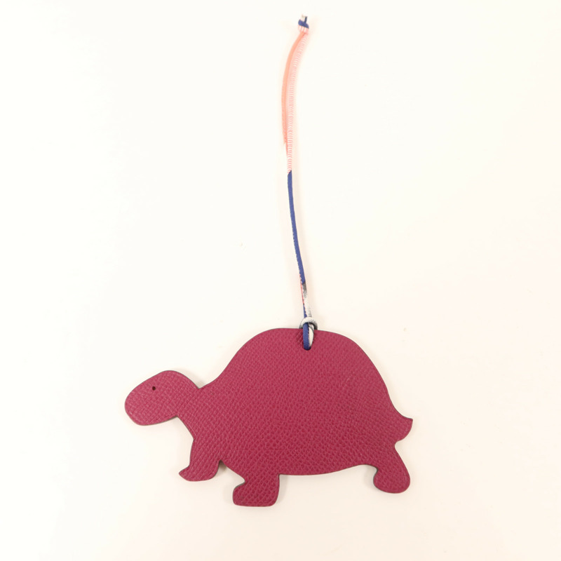 HERMES Epsom皮革/Clemence皮革Turtle Charm掛飾Tosca-5