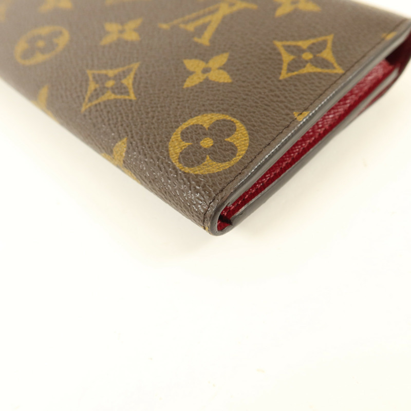 LOUIS VUITTON Monogram Sarah金扣長錢包-10