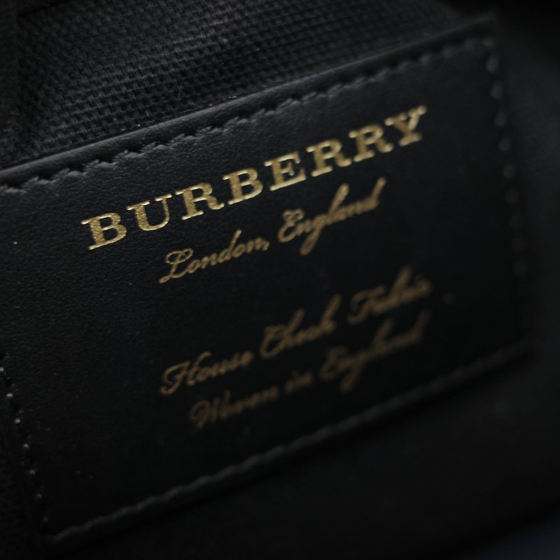 (🈶️購買憑證)Burberry 博柏利 英倫格紋 藍色牛皮 斜挎包 郵差包-26