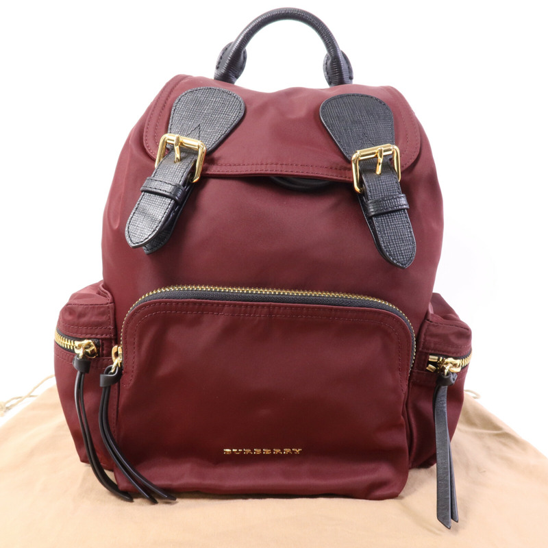 BURBERRY 尼龍Backpack金扣背包-8