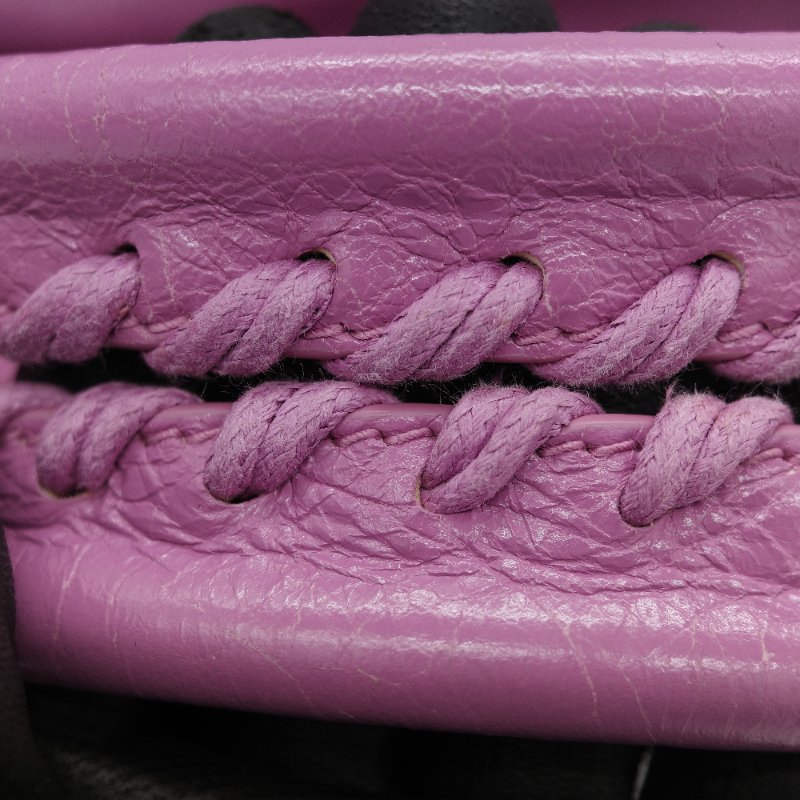 Balenciaga 巴黎世家 Classic Bag 經典機車包 粉紫色 皮革 銀扣 手提包 斜挎包-30