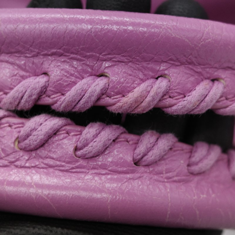 Balenciaga 巴黎世家 Classic Bag 經典機車包 粉紫色 皮革 銀扣 手提包 斜挎包-31