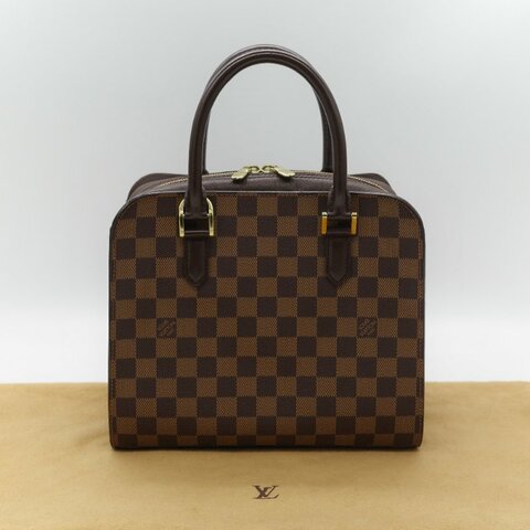 Louis Vuitton 路易威登 Triana 棕色 Damier Ebene 棋盤格紋 帆布 手提包