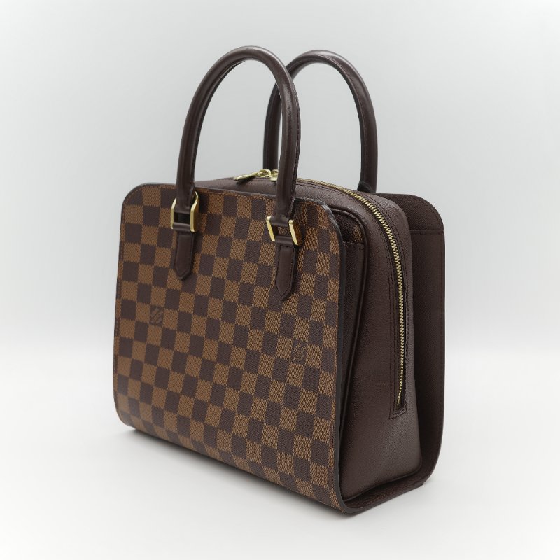 Louis Vuitton 路易威登 Triana 棕色 Damier Ebene 棋盤格紋 帆布 手提包-3