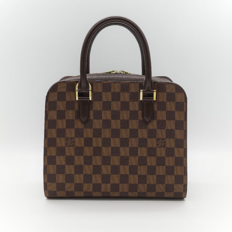 Louis Vuitton 路易威登 Triana 棕色 Damier Ebene 棋盤格紋 帆布 手提包-6