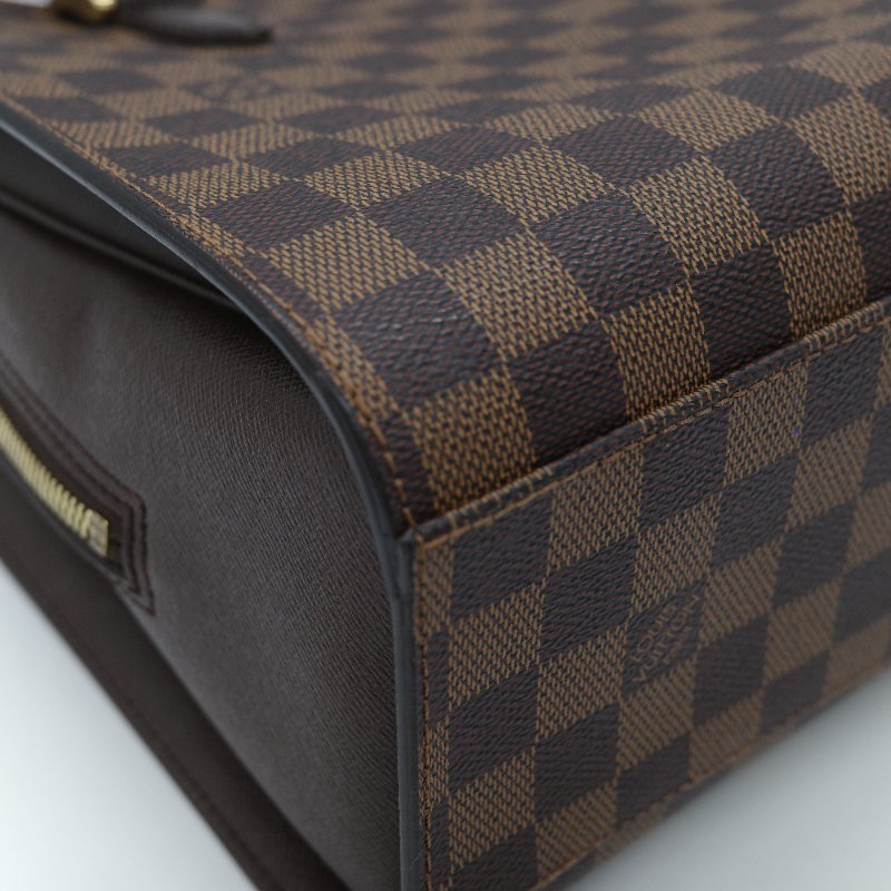 Louis Vuitton 路易威登 Triana 棕色 Damier Ebene 棋盤格紋 帆布 手提包-8