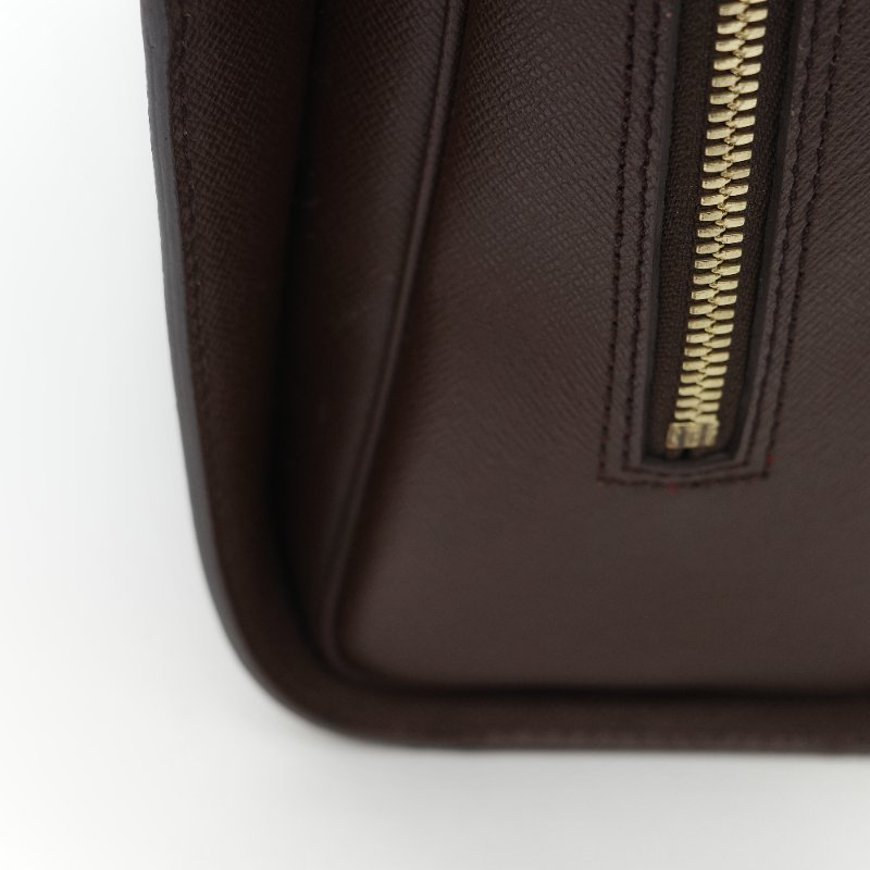 Louis Vuitton 路易威登 Triana 棕色 Damier Ebene 棋盤格紋 帆布 手提包-12