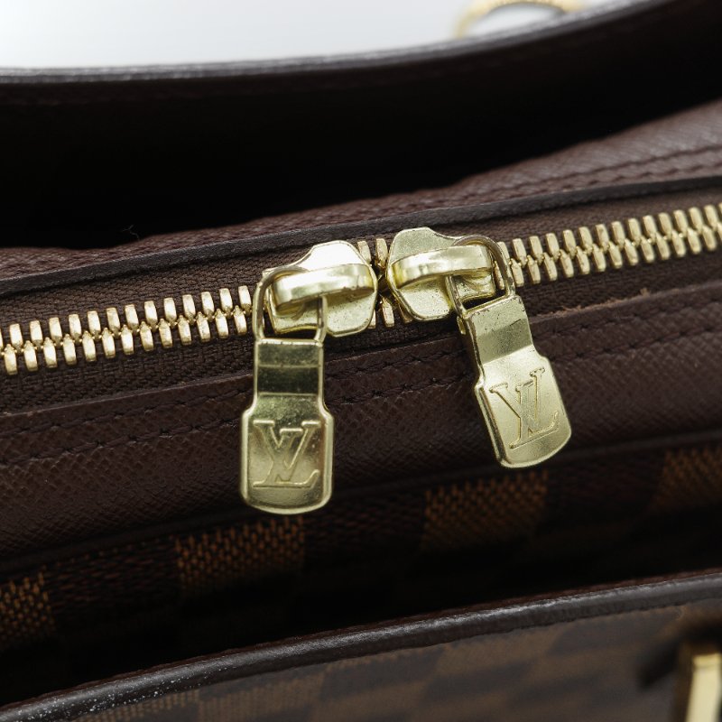 Louis Vuitton 路易威登 Triana 棕色 Damier Ebene 棋盤格紋 帆布 手提包-15