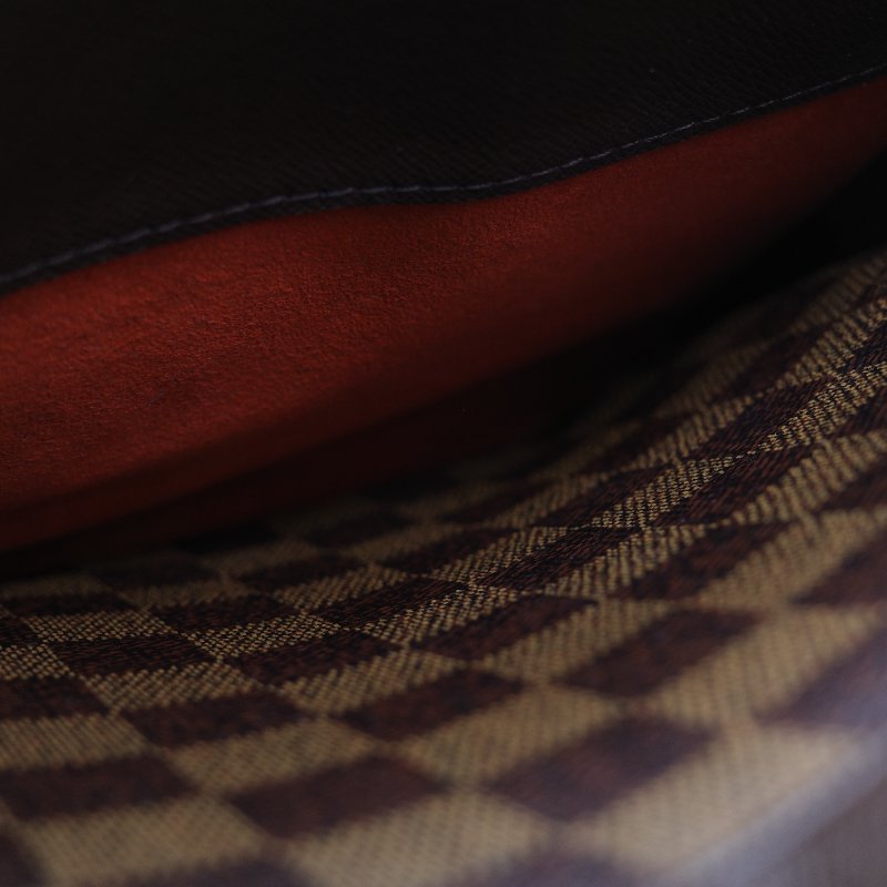 Louis Vuitton 路易威登 Triana 棕色 Damier Ebene 棋盤格紋 帆布 手提包-17