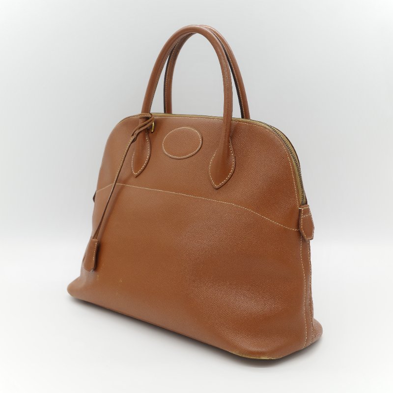 Hermes 愛馬仕 Bolide 35 棕色 牛皮 手提包 肩背包 側背包 保齡球包-3