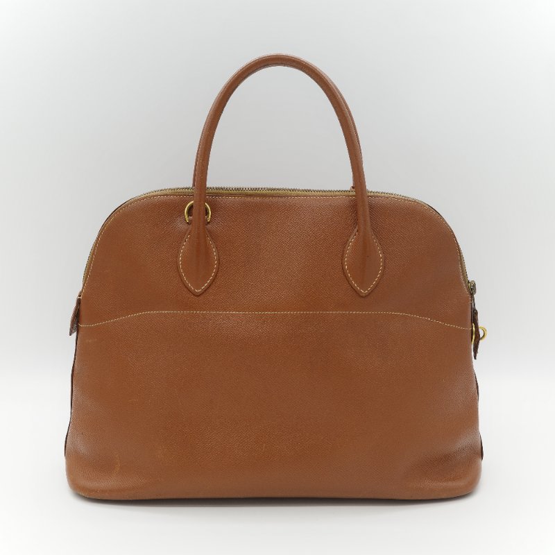 Hermes 愛馬仕 Bolide 35 棕色 牛皮 手提包 肩背包 側背包 保齡球包-4