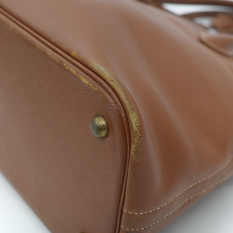 Hermes 愛馬仕 Bolide 35 棕色 牛皮 手提包 肩背包 側背包 保齡球包-10
