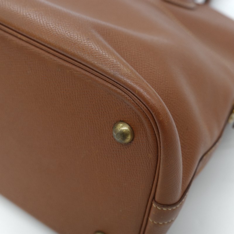 Hermes 愛馬仕 Bolide 35 棕色 牛皮 手提包 肩背包 側背包 保齡球包-12