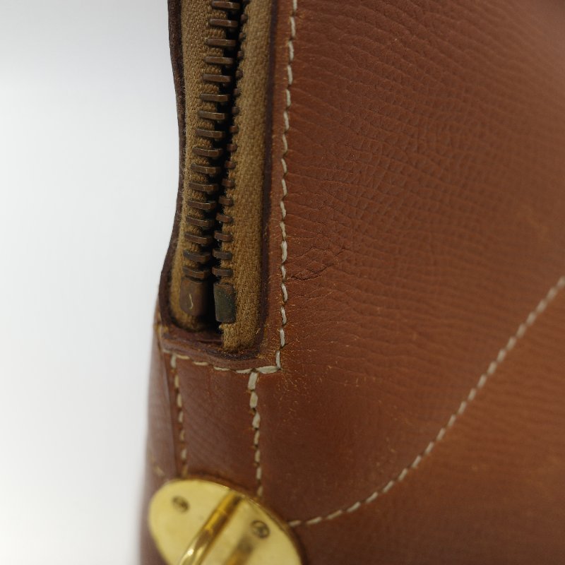 Hermes 愛馬仕 Bolide 35 棕色 牛皮 手提包 肩背包 側背包 保齡球包-17