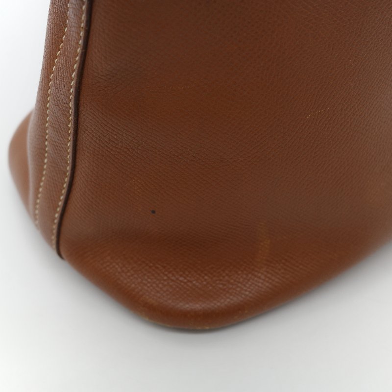 Hermes 愛馬仕 Bolide 35 棕色 牛皮 手提包 肩背包 側背包 保齡球包-19