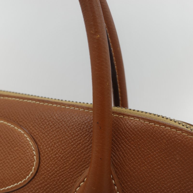 Hermes 愛馬仕 Bolide 35 棕色 牛皮 手提包 肩背包 側背包 保齡球包-23