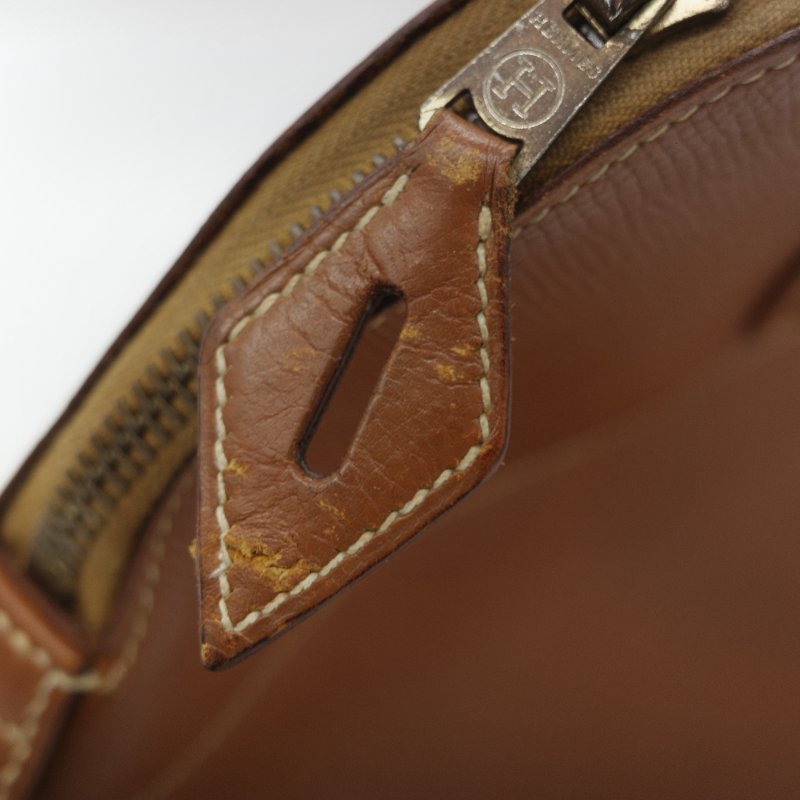 Hermes 愛馬仕 Bolide 35 棕色 牛皮 手提包 肩背包 側背包 保齡球包-30