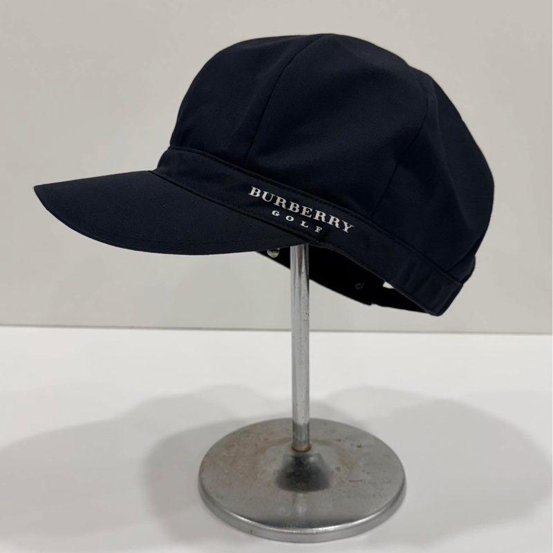 BURBERRY GOLF 黑色字母扣環帽-1