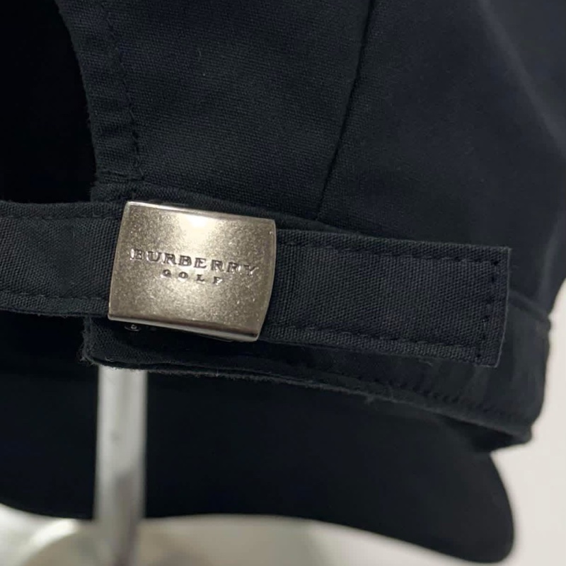 BURBERRY GOLF 黑色字母扣環帽-4