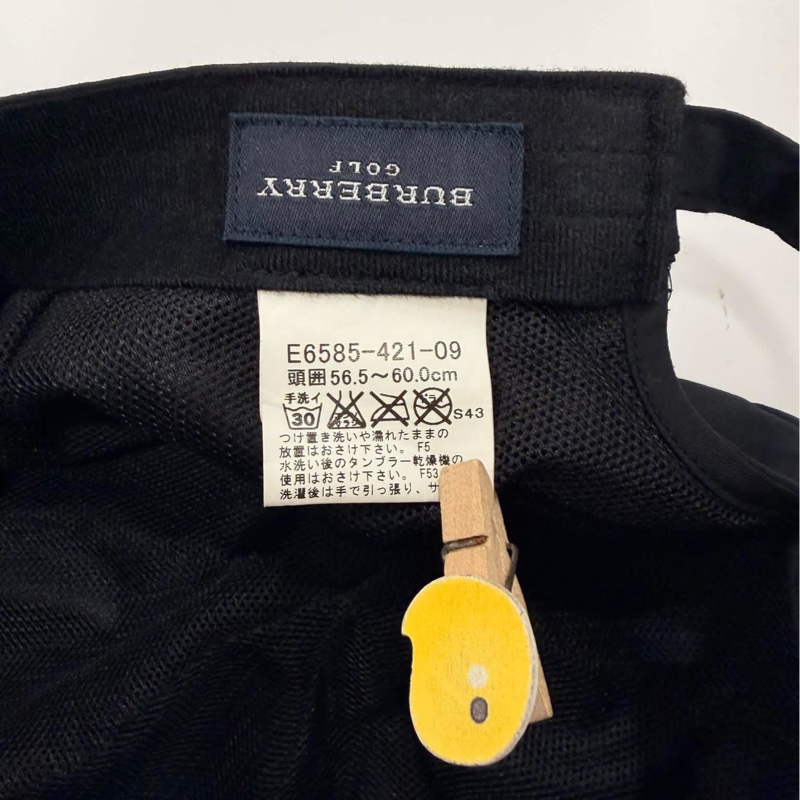 BURBERRY GOLF 黑色字母扣環帽-9