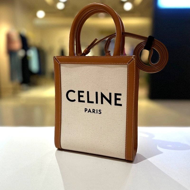 Celine 193302 凱旋門帆布迷你 Cabas 包 付長肩帶-1