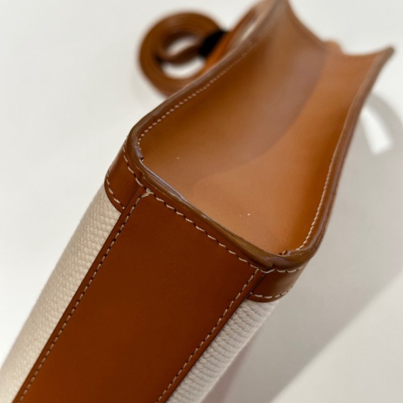 Celine 193302 凱旋門帆布迷你 Cabas 包 付長肩帶-10