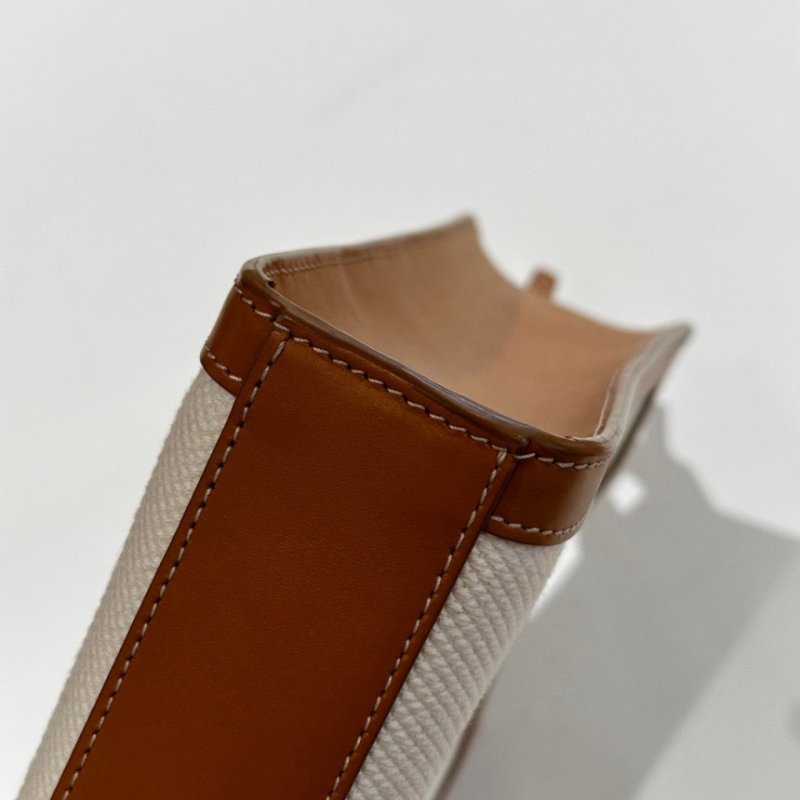 Celine 193302 凱旋門帆布迷你 Cabas 包 付長肩帶-11