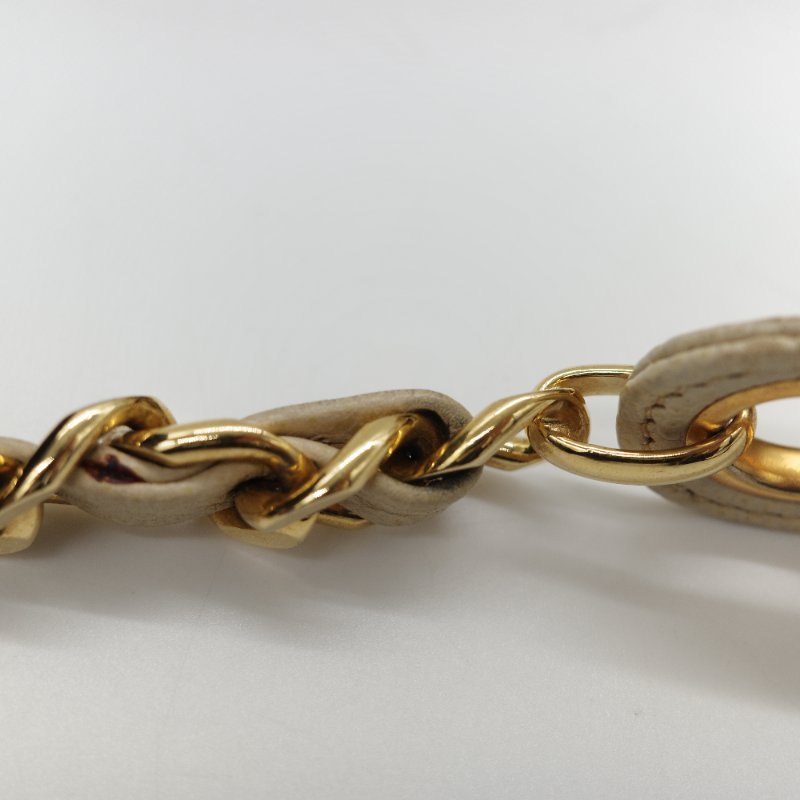 Chanel 香奈兒 CC Logo 粒面牛皮 雙金球 中古 奶白色 水桶包 斜挎包-27