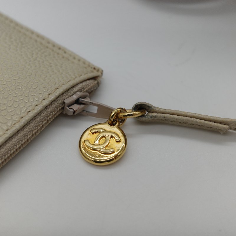 Chanel 香奈兒 CC Logo 粒面牛皮 雙金球 中古 奶白色 水桶包 斜挎包-32