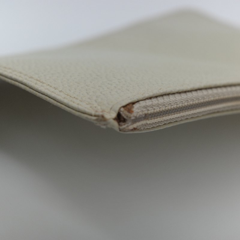 Chanel 香奈兒 CC Logo 粒面牛皮 雙金球 中古 奶白色 水桶包 斜挎包-33