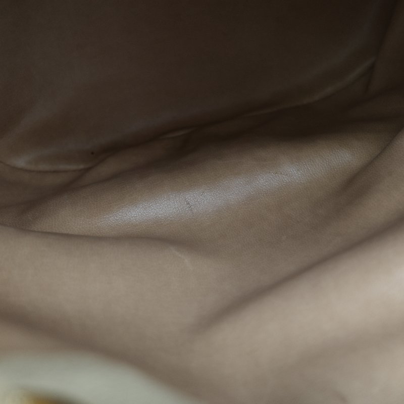 Chanel 香奈兒 CC Logo 粒面牛皮 雙金球 中古 奶白色 水桶包 斜挎包-42