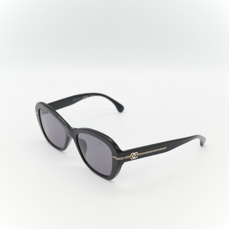 Chanel 香奈兒 Logo 鏈條 CC 黑色 墨鏡-2