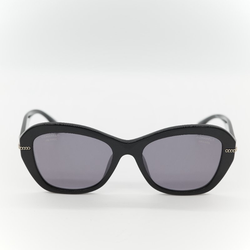 Chanel 香奈兒 Logo 鏈條 CC 黑色 墨鏡-7