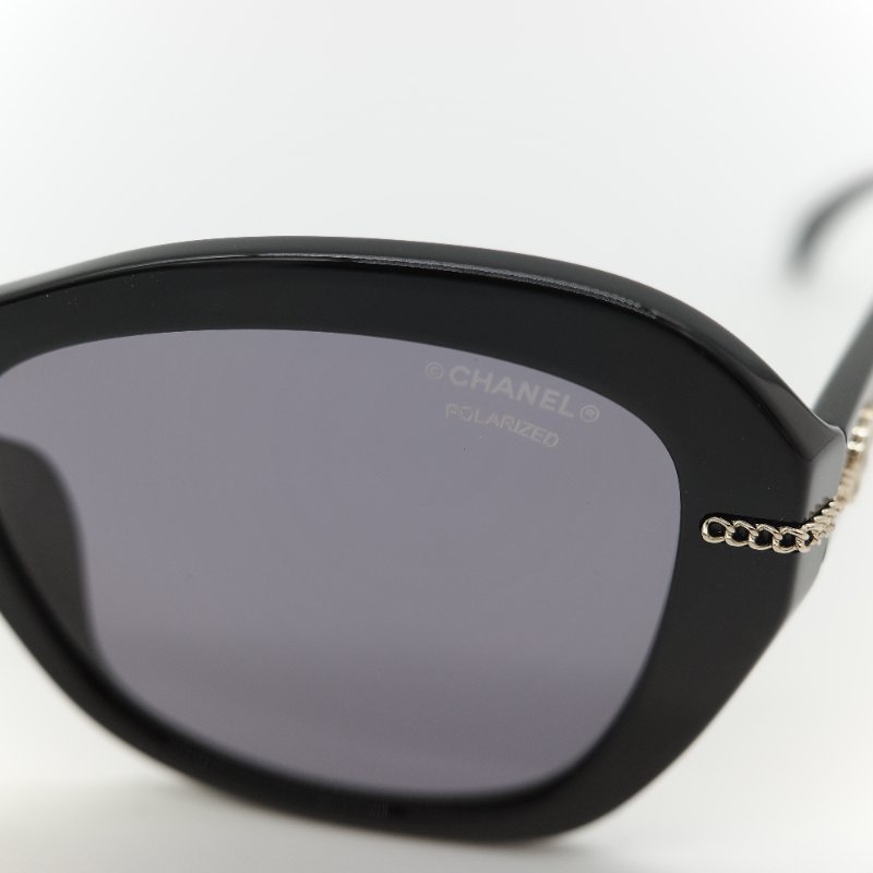 Chanel 香奈兒 Logo 鏈條 CC 黑色 墨鏡-9