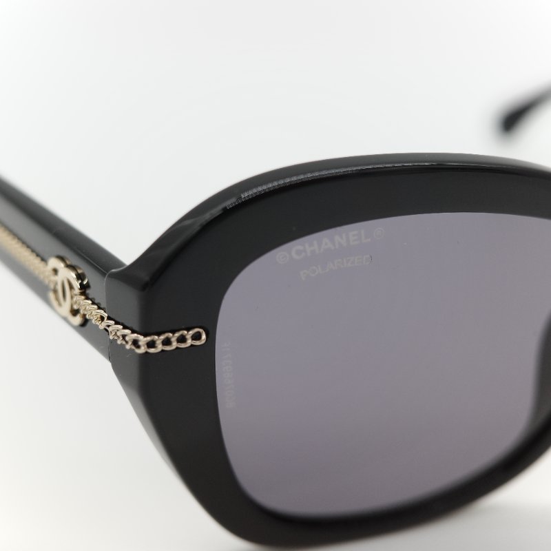 Chanel 香奈兒 Logo 鏈條 CC 黑色 墨鏡-10