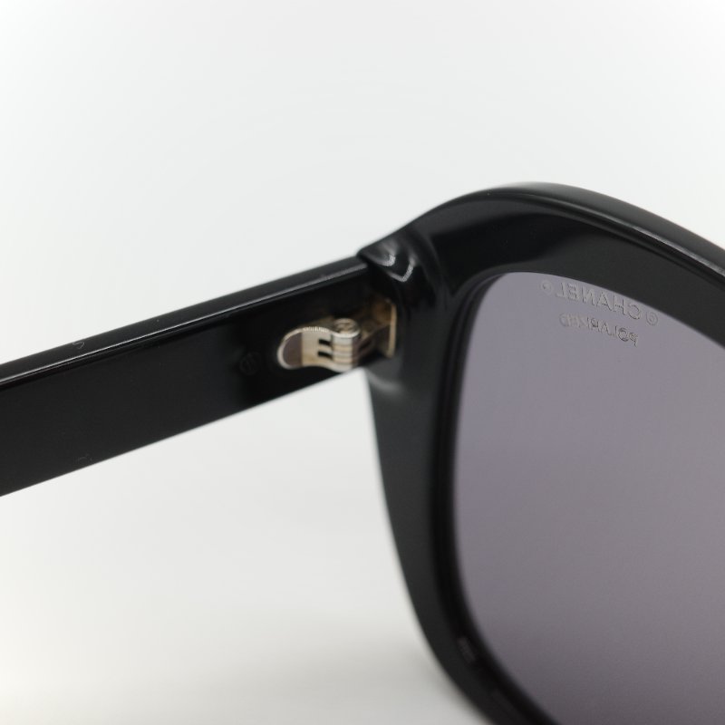 Chanel 香奈兒 Logo 鏈條 CC 黑色 墨鏡-11