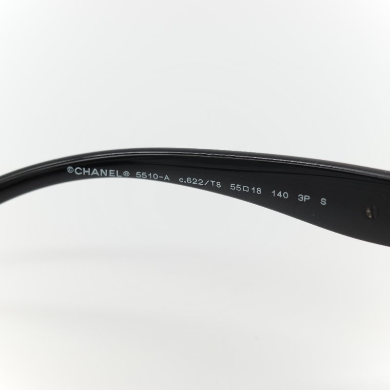 Chanel 香奈兒 Logo 鏈條 CC 黑色 墨鏡-12